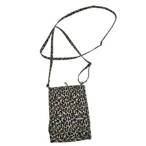 Travelon Crossbody Convertible Waist Belt Bag Leopard Tan Polyester Zip Travel